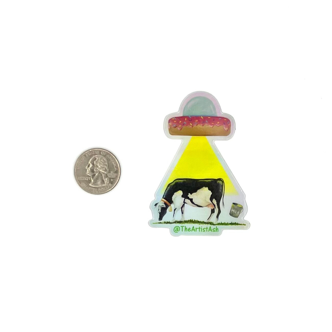 UFO Cow Sticker