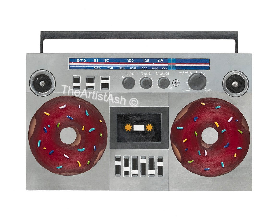 Boom Box Donut Print