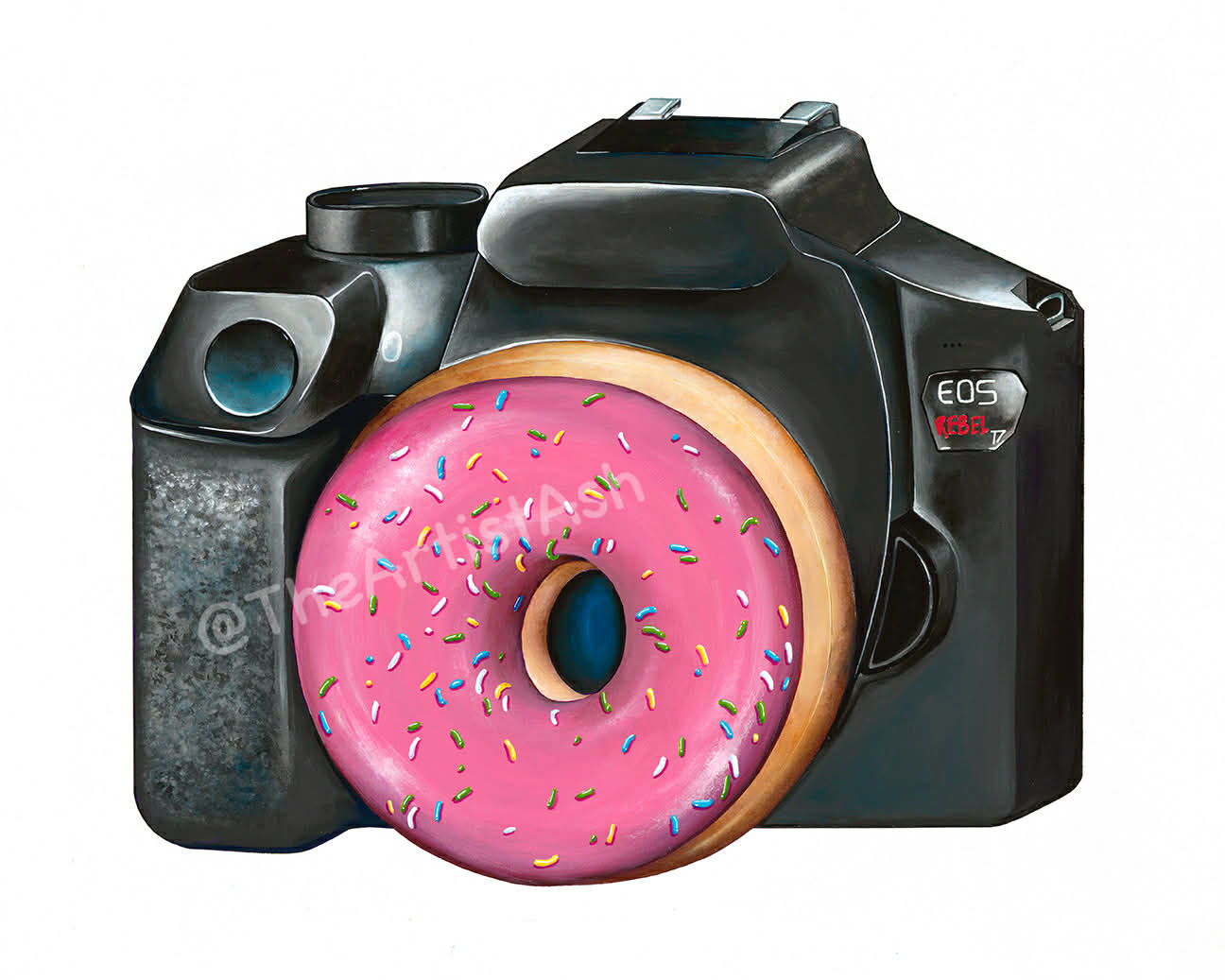 Camera Donut Print