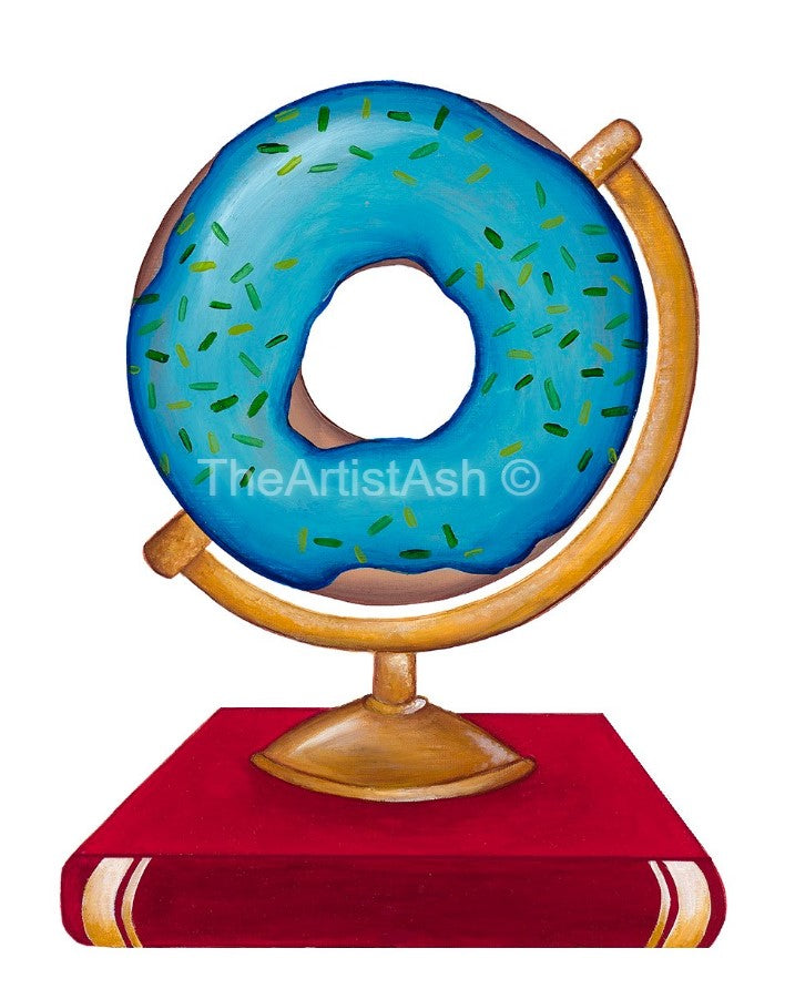 Globe Donut Print