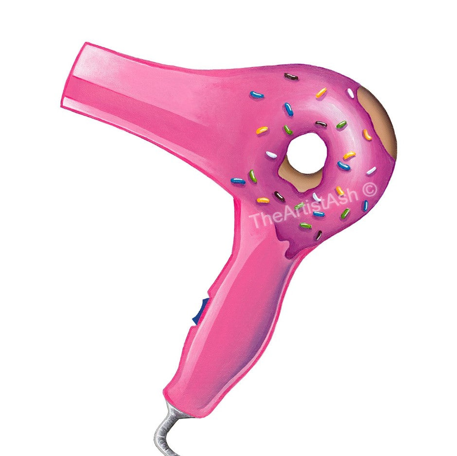 Hairdryer Donut Print