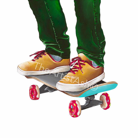 Skateboard Donut Print