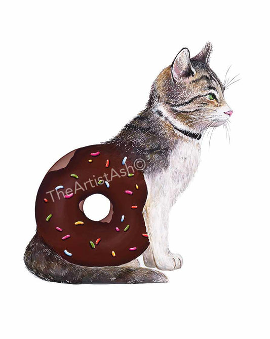 Cat Donut Print