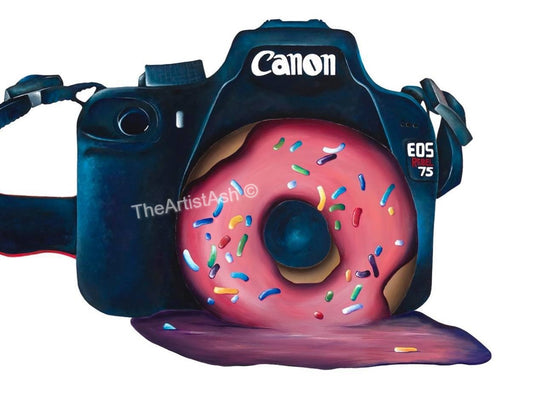 Camera Donut Print