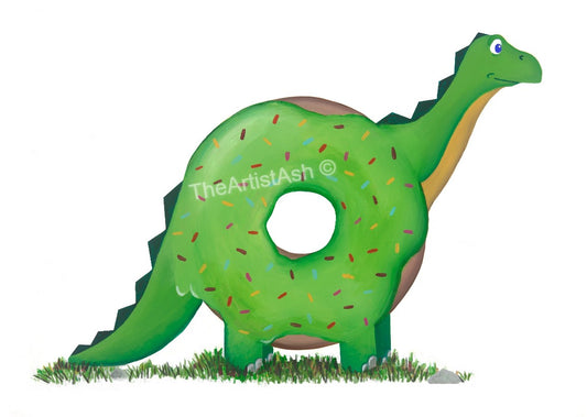 Dino Donut Print