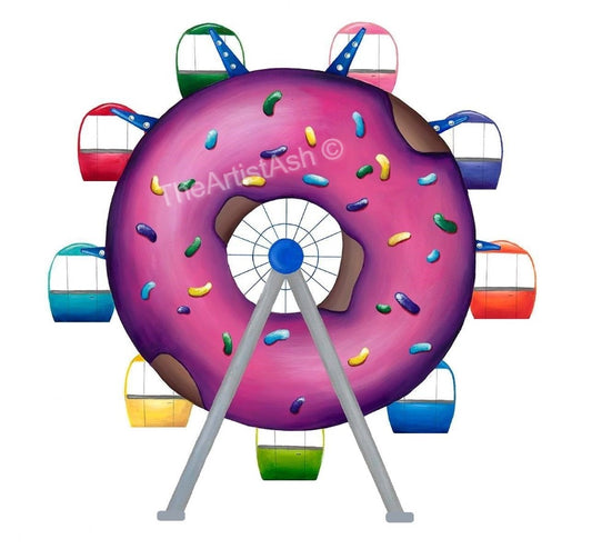 Ferris Wheel Donut Print