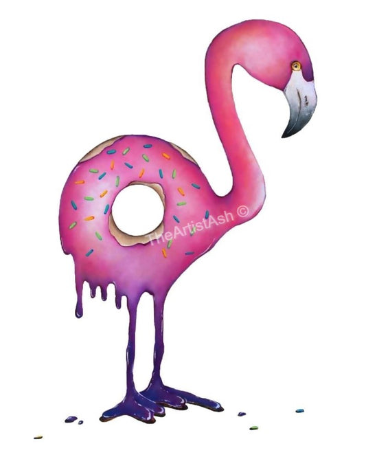Flamingo Donut Print