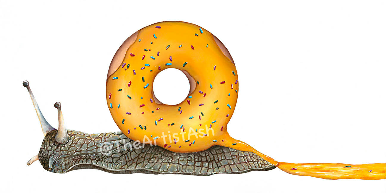 Snail Donut Print