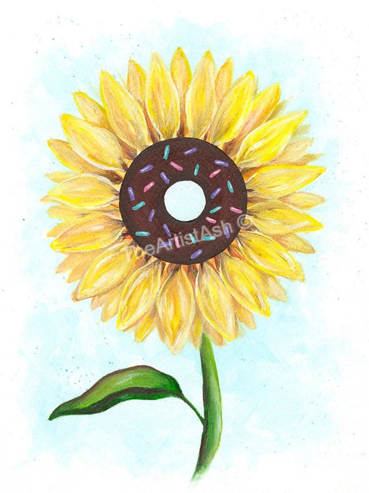 Sunflower Donut Print