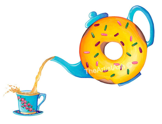 Tea Cup Donut Print
