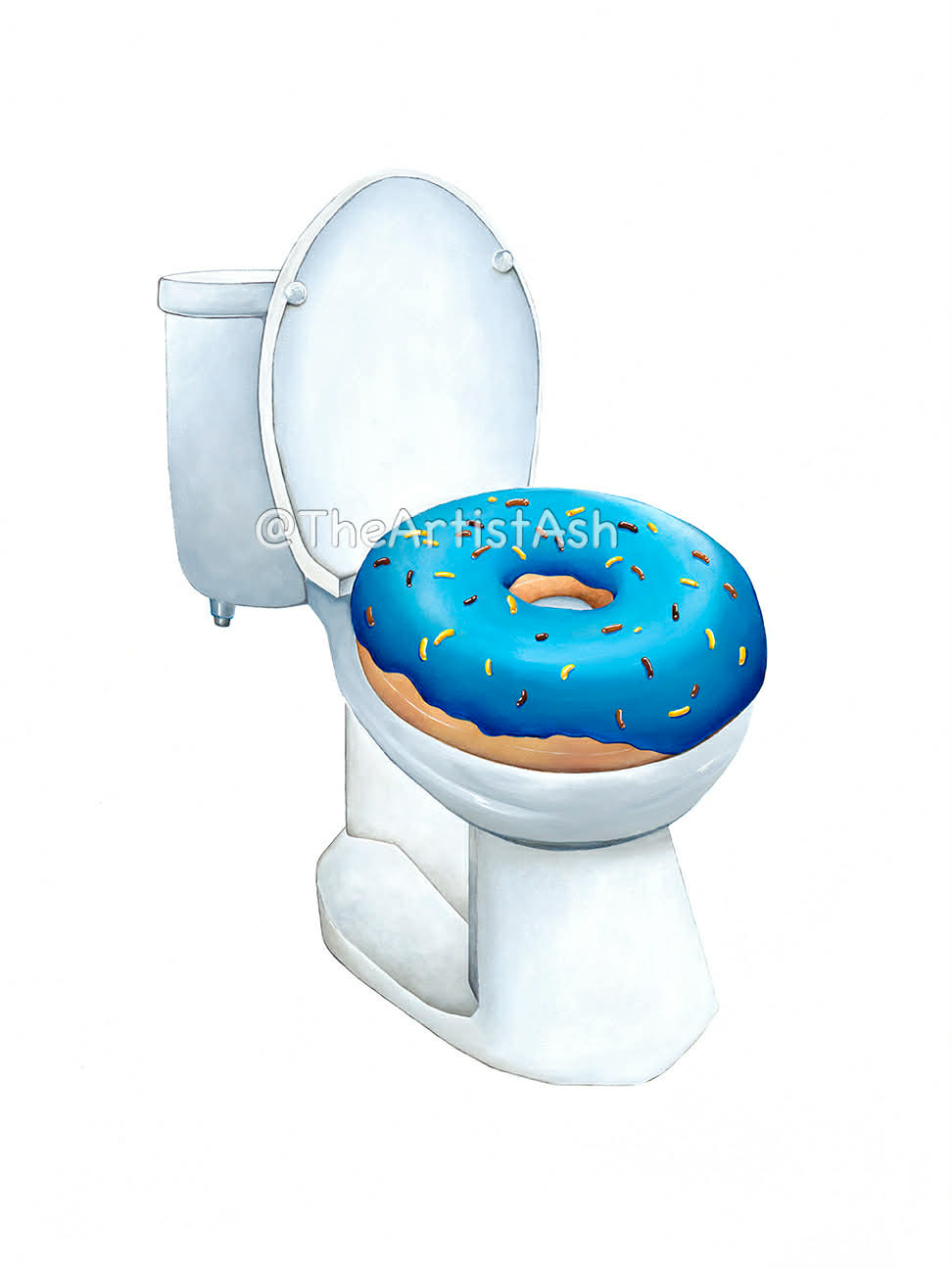 Toilet Donut Print